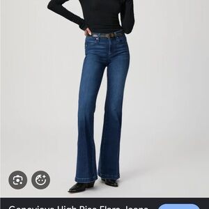 PAIGE Dark Blue Flare Jeans